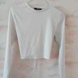 troc de troc top court blanc attaché derriere par galon taiiles 36 image 0