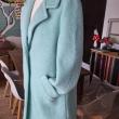 troc de troc beau manteau 3/4 turquoise 50% laine taille 38 image 2