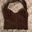 troc de troc petit haut bustier velours marron daniel bizzi taille 38 image 0