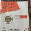troc de troc paquet neuf 400 feuilles simples petits carreaux image 0