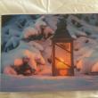 troc de troc grande carte & son enveloppe blche lanterne bougie sur neige image 0