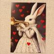 troc de troc carte postale "lapine trompettiste". image 0