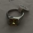 troc de troc bague argentée avec brillant jaune image 2