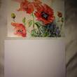 troc de troc carte fleurs de coquelicots & son enveloppe blanche image 1