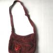 troc de troc sac besace velours bordeaux image 2