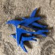 troc de troc broche faite main pâte synthétique oiseaux en vol image 1