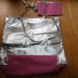 troc de troc sac et pochette rose et doré image 1