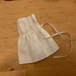 troc de troc pochette en tissu, blanc, lien élastique image 1