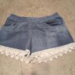 troc de troc short en jeans  taille  38 fantaisie dentelle avec poche image 0