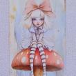 troc de troc carte postale "alice et le champignon". image 0