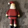 troc de troc (réservé) petit père noël (15cm approx.) de bois à suspendre image 1