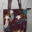 troc de troc sac en toile marron floral. image 0