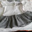 troc de troc robe  grise et blanche 6 mois  comme neuf image 0