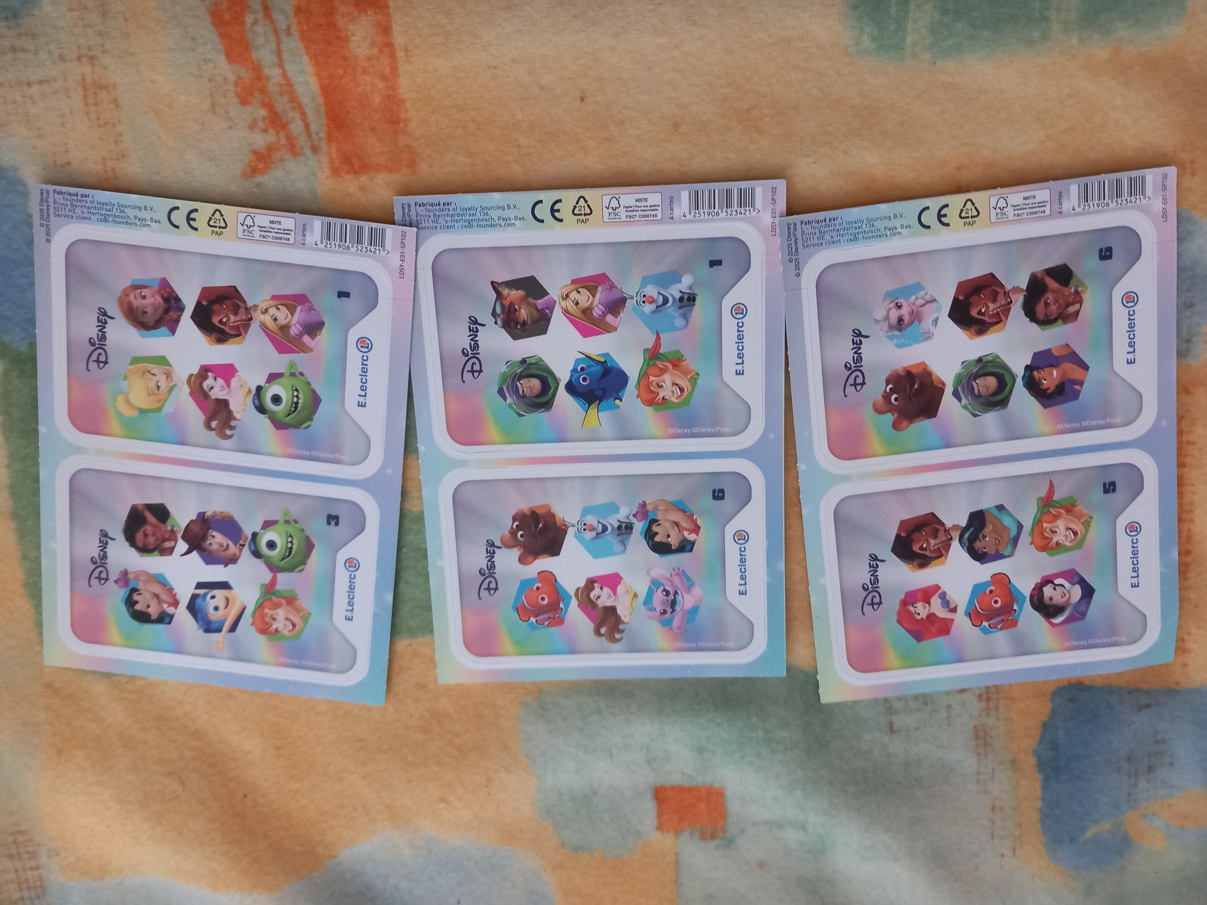 troc de troc 3 pochettes leclerc disney 2 envoi compris réservé image 0