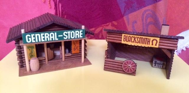 troc de troc vintage: jouet bois village farwest image 1
