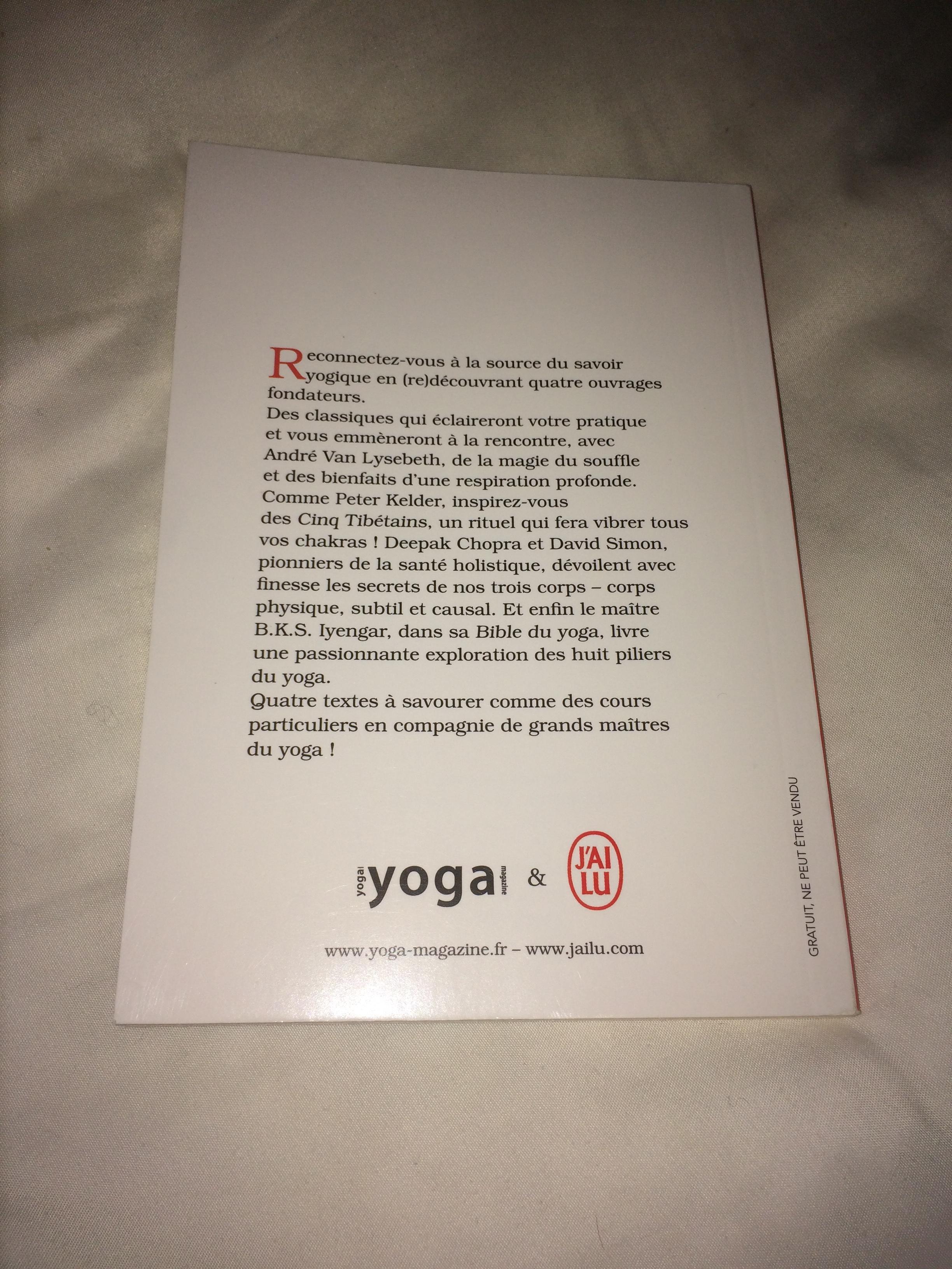 troc de troc reserve / yoga magazine - 4 extraits de grans maîtres du yoga image 1