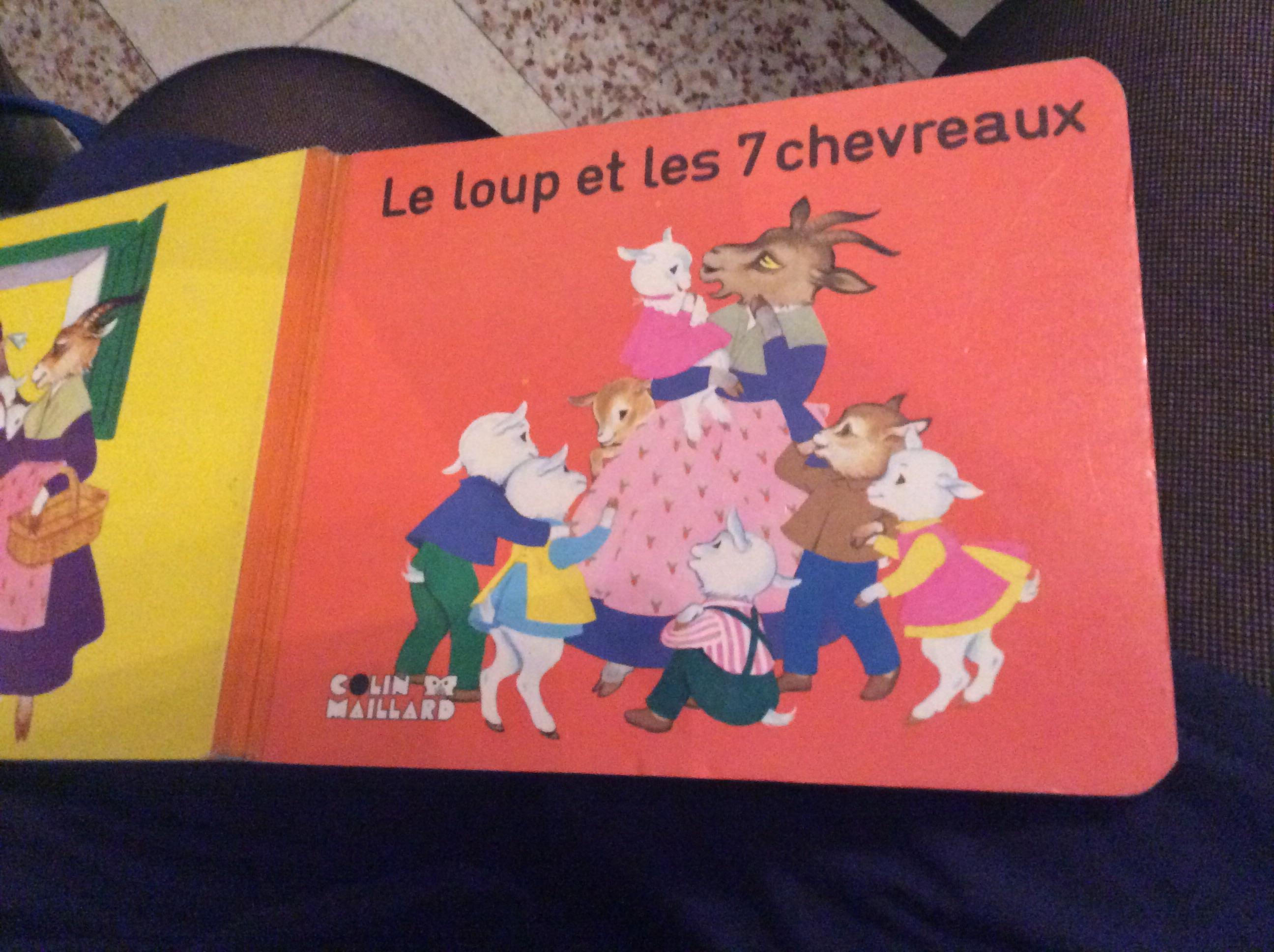 troc de troc livre cartonné le loup et les 7. chevreaux 1990 nom écrit sur 1 ère page image 0