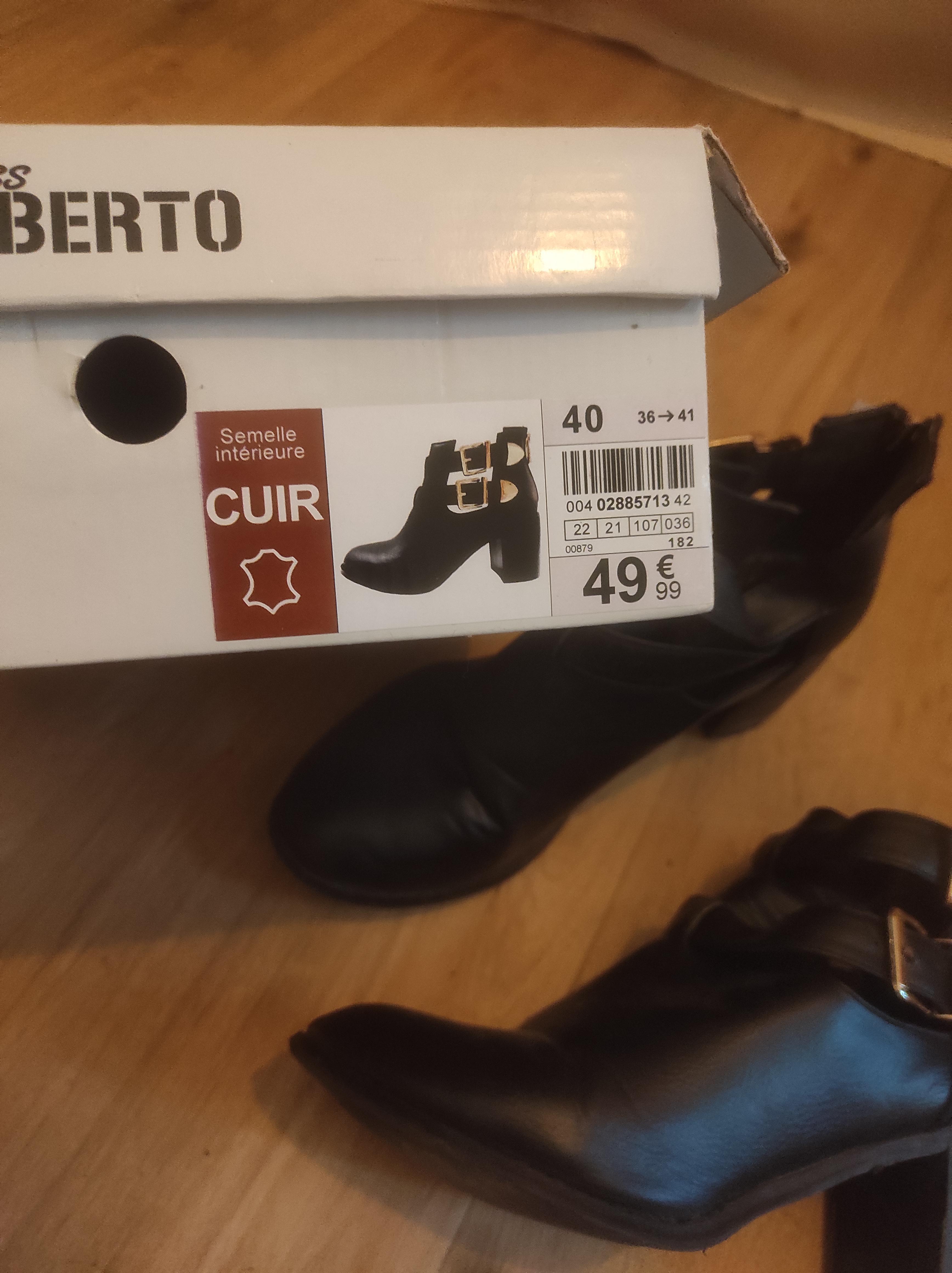 troc de troc bottines noires liberto 40 image 1