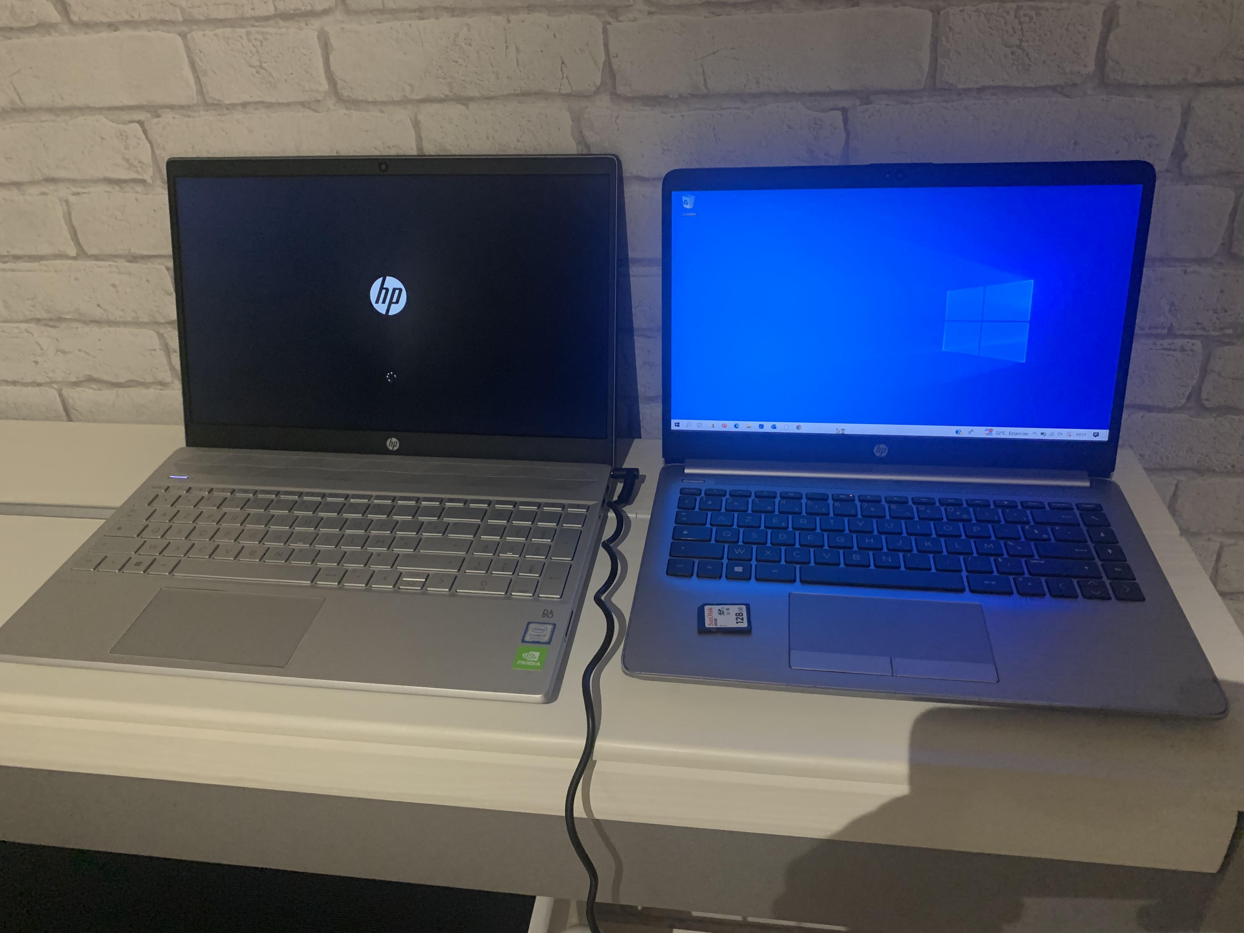 troc de troc lot 2 pc portables hp complet image 0