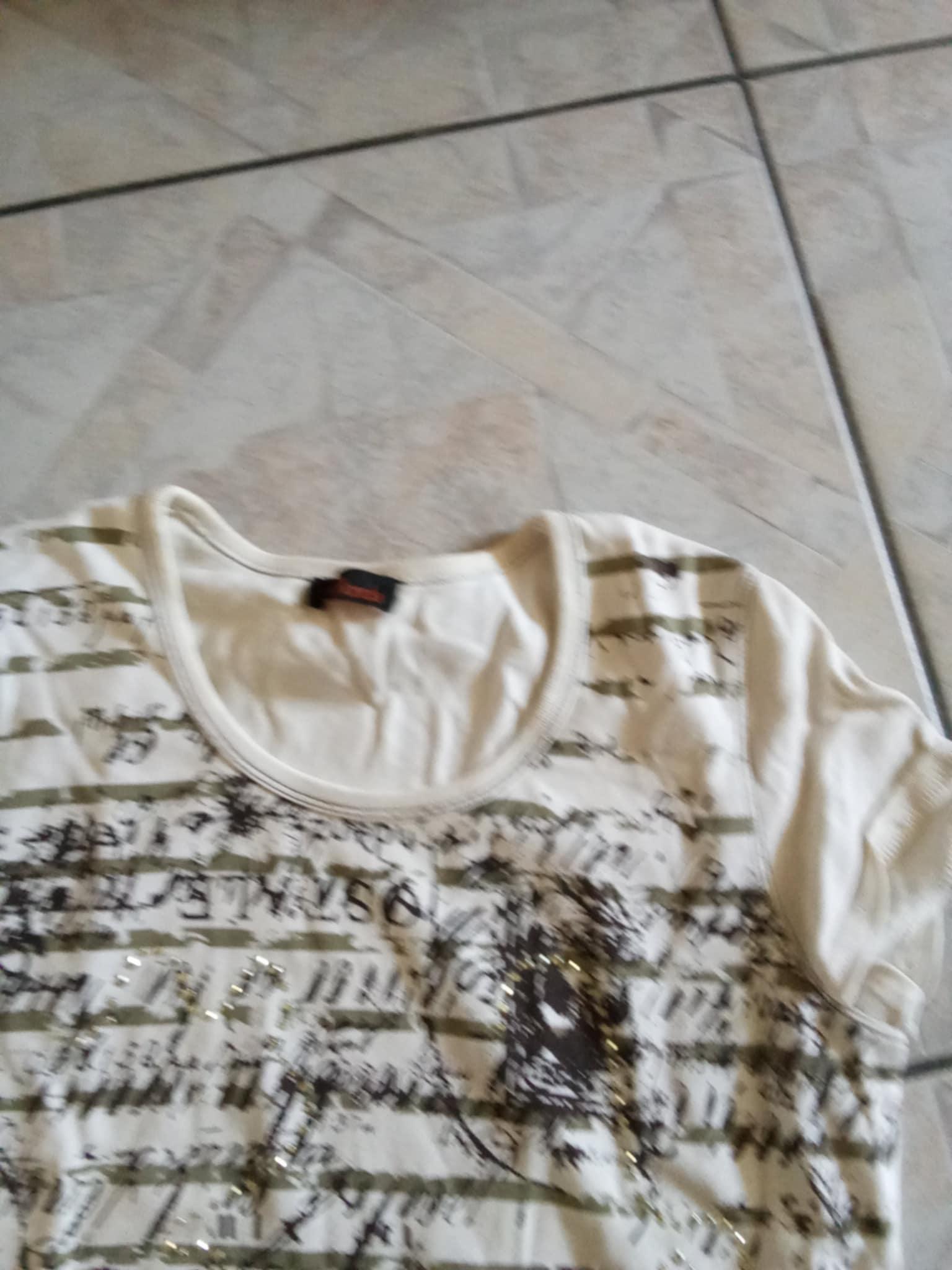 troc de troc tee shirt blanc marque julie guerlande taille40/42en coton image 1