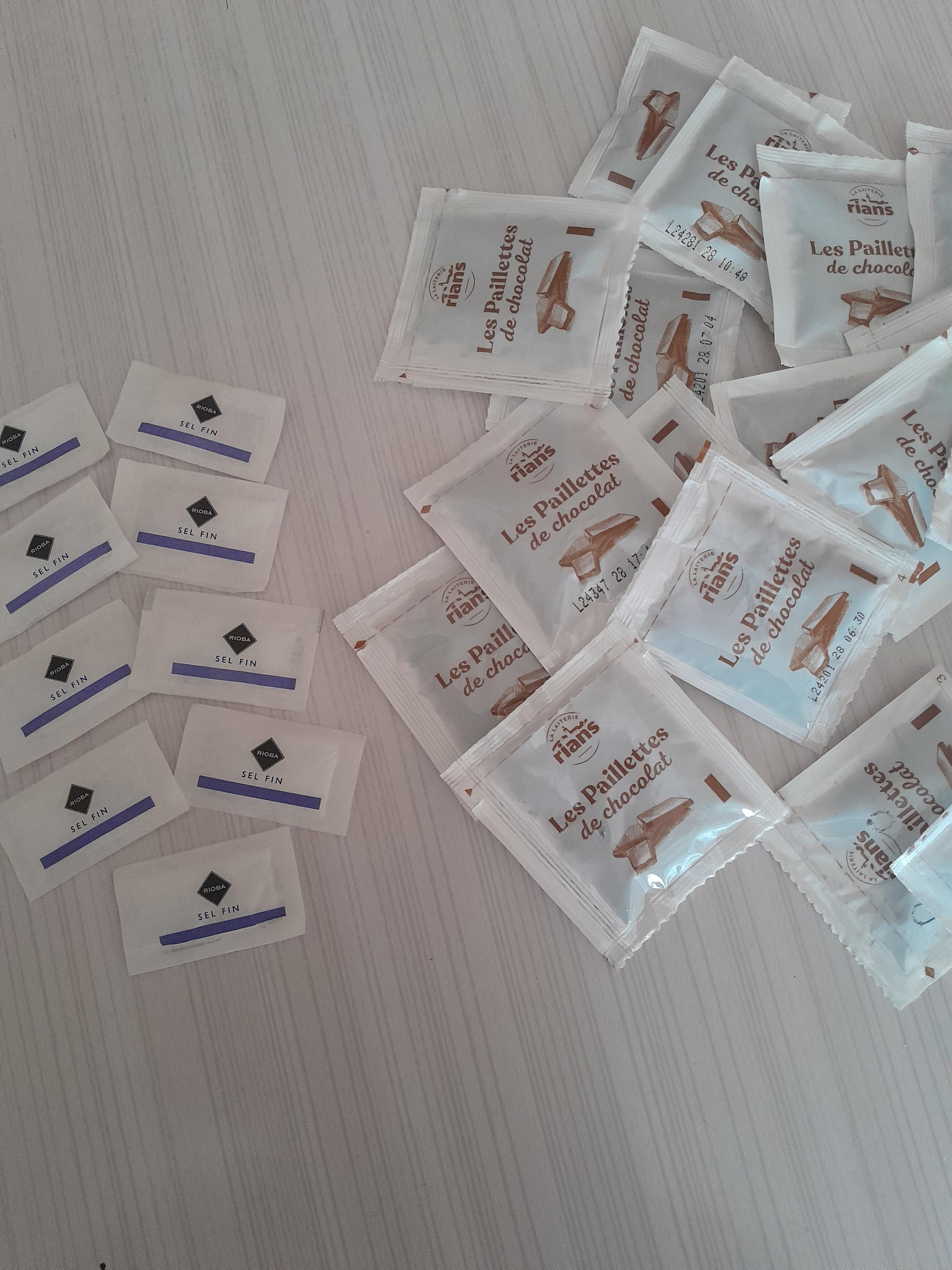 troc de troc lots de 18 sachets de paillettes chocolat + 9 de sel image 2