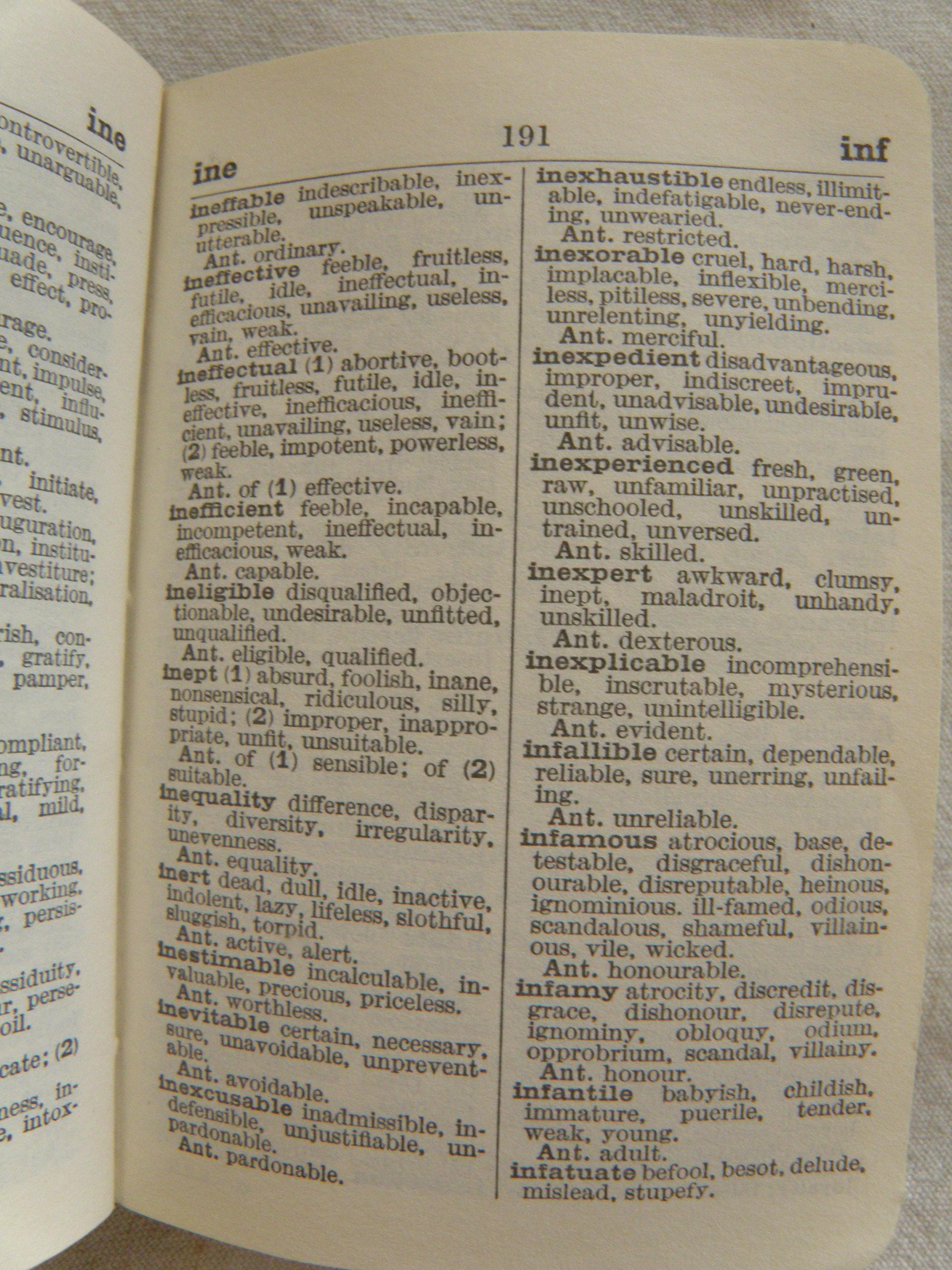 troc de troc ancien petit dictionnaire anglais collins synonyms & antonyms image 2