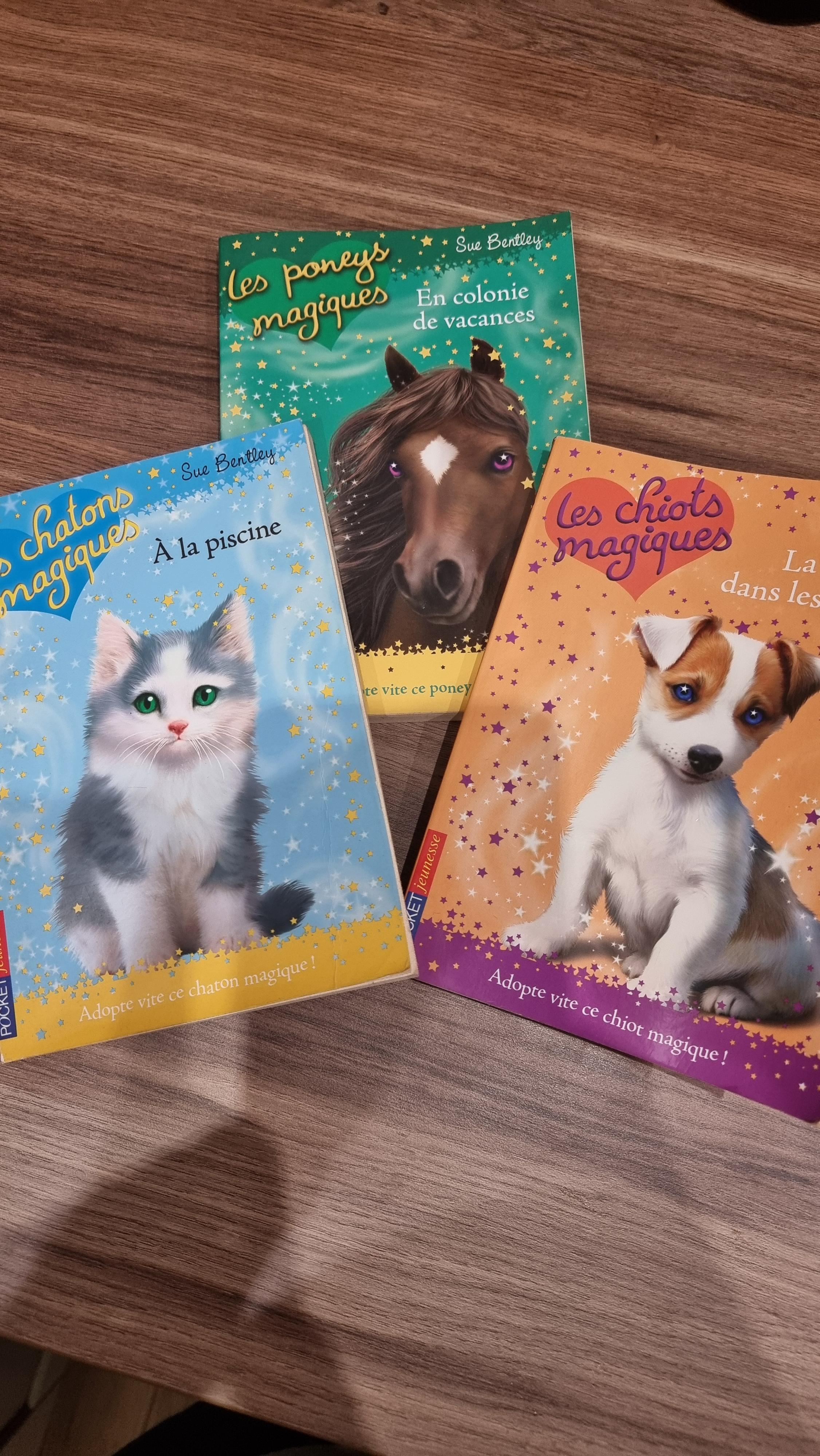 troc de troc lot de 3 livres des animaux magiques pocket jeunesse  des 7ans image 0