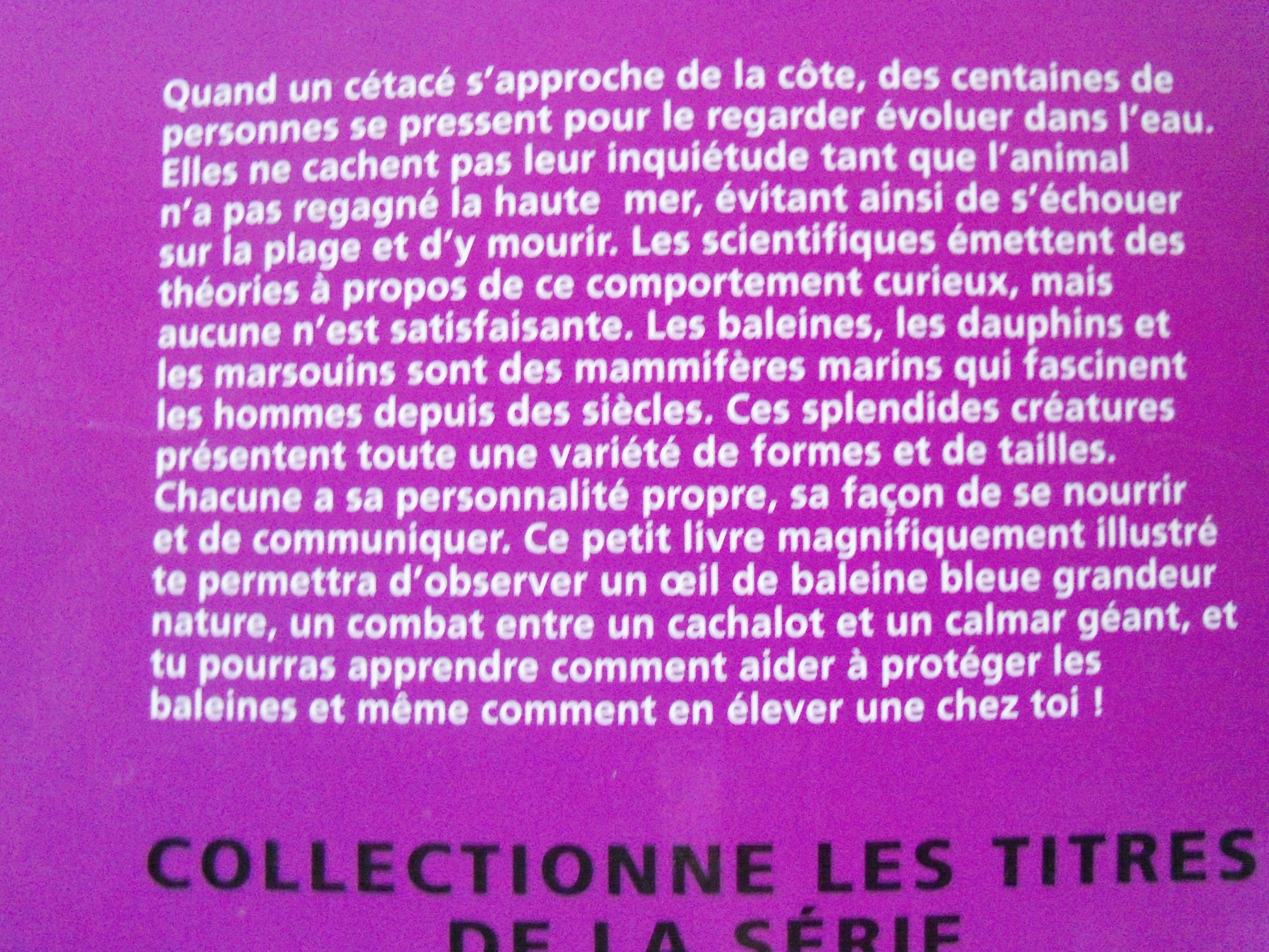 troc de troc petit livre sur les cétacés image 1