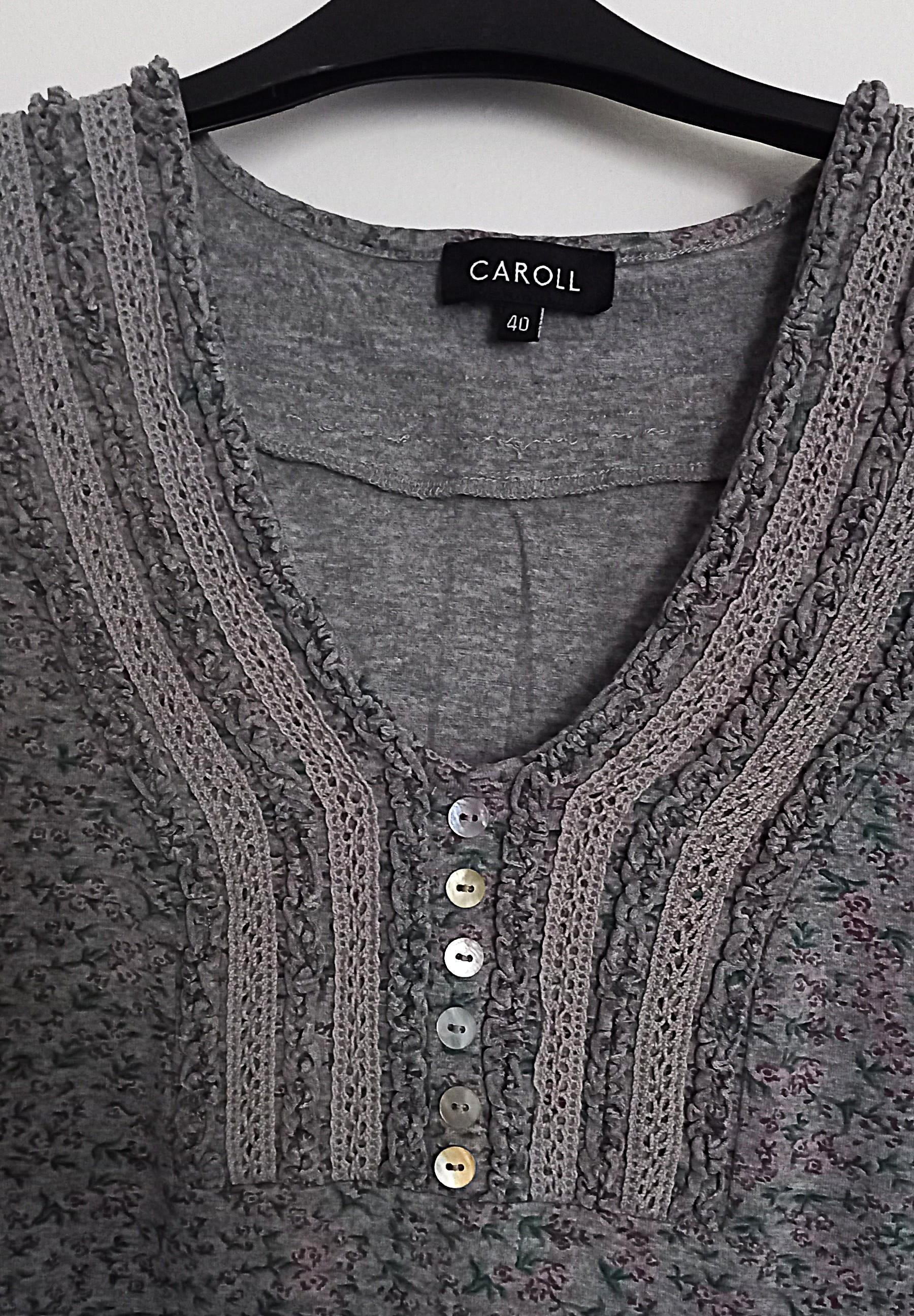 troc de troc t-shirt gris floral. reserve. image 1