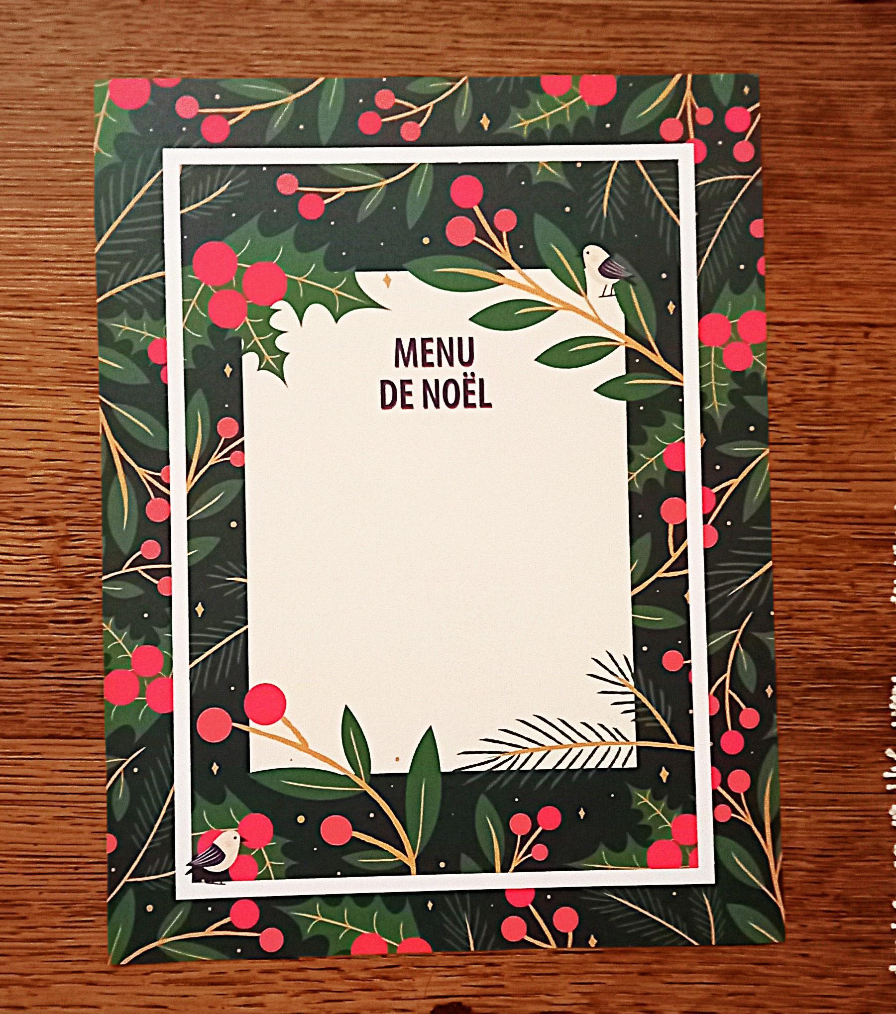 troc de troc papier "menu de noël". image 0