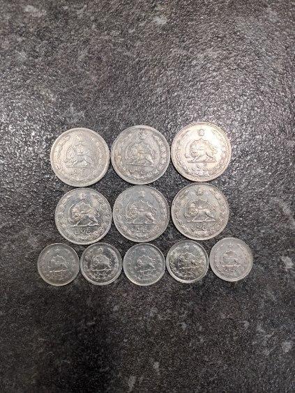 troc de troc attribué numismatie - lot 11 pièces rial iranien image 0