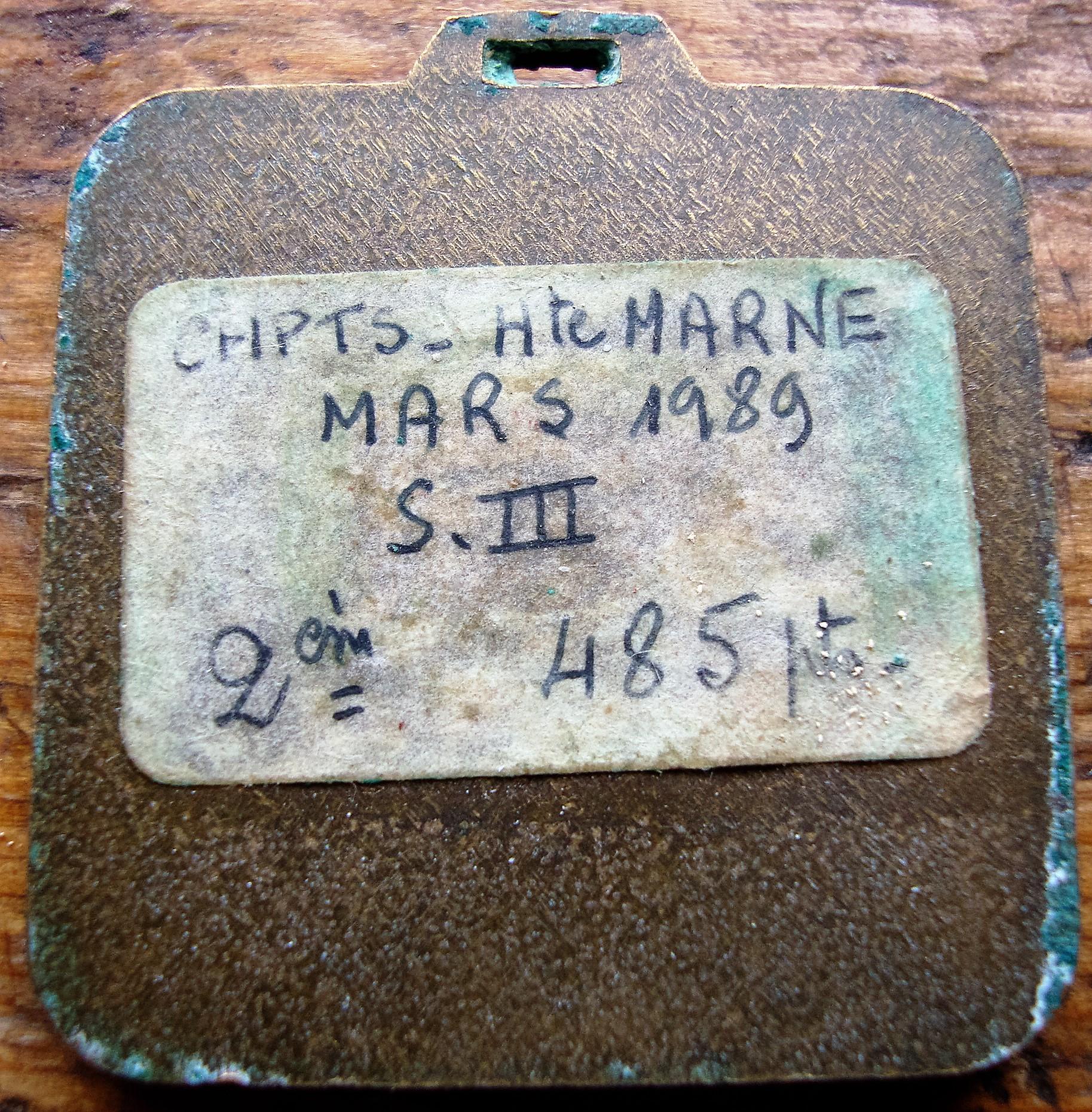 troc de troc médaille de tir " cht ht-marne  1989" image 1