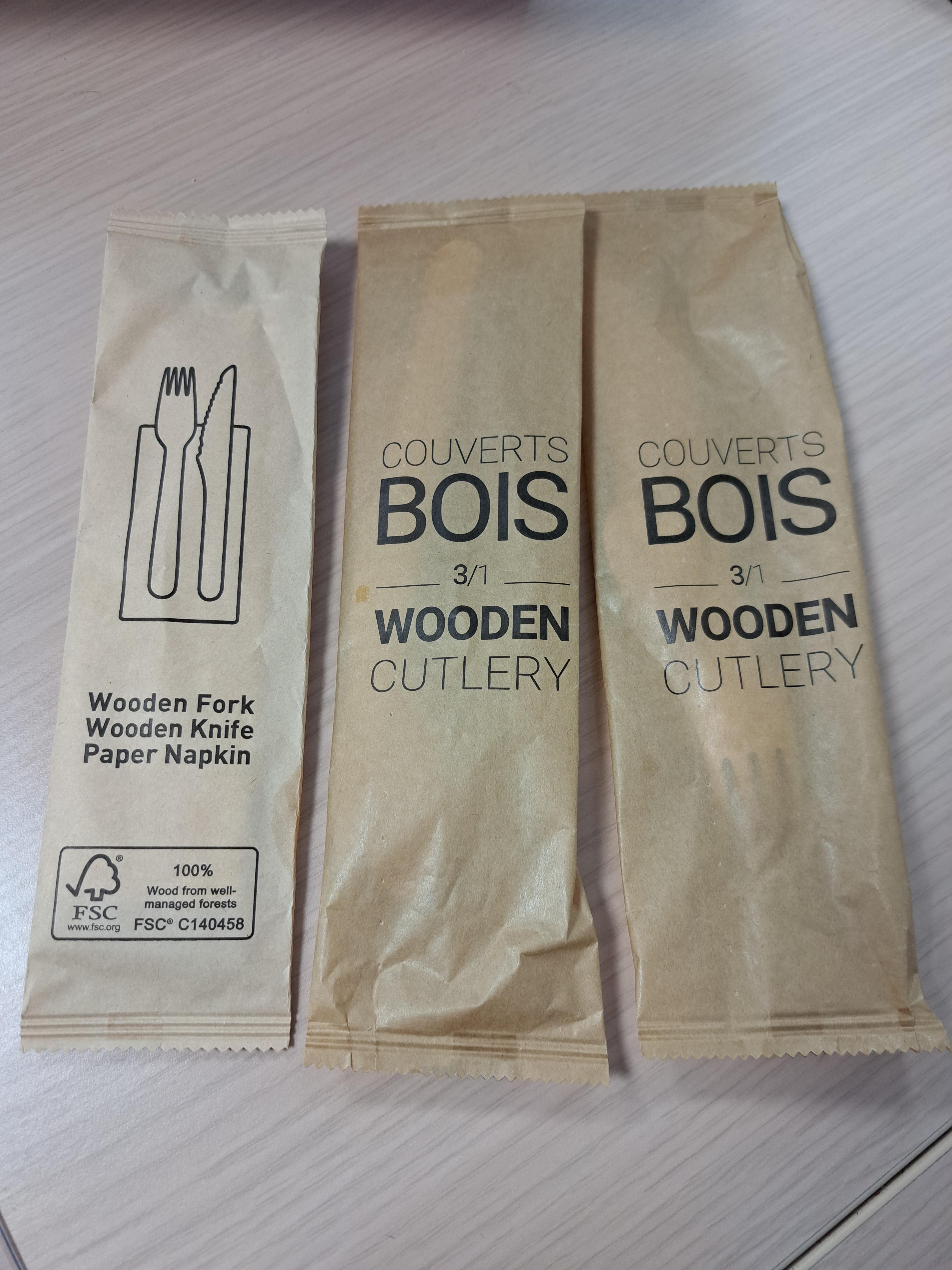 troc de troc lots de couverts en bois neufs pour picnic image 0