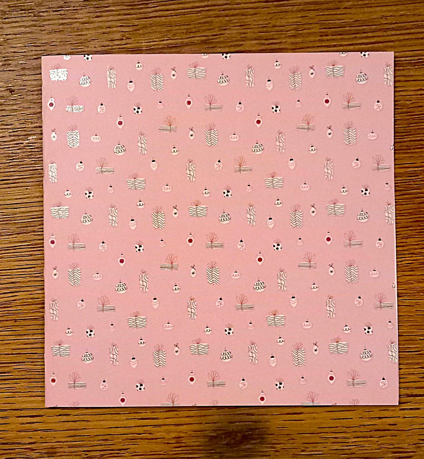 troc de troc carte double "cadeaux et boules de noël". image 0