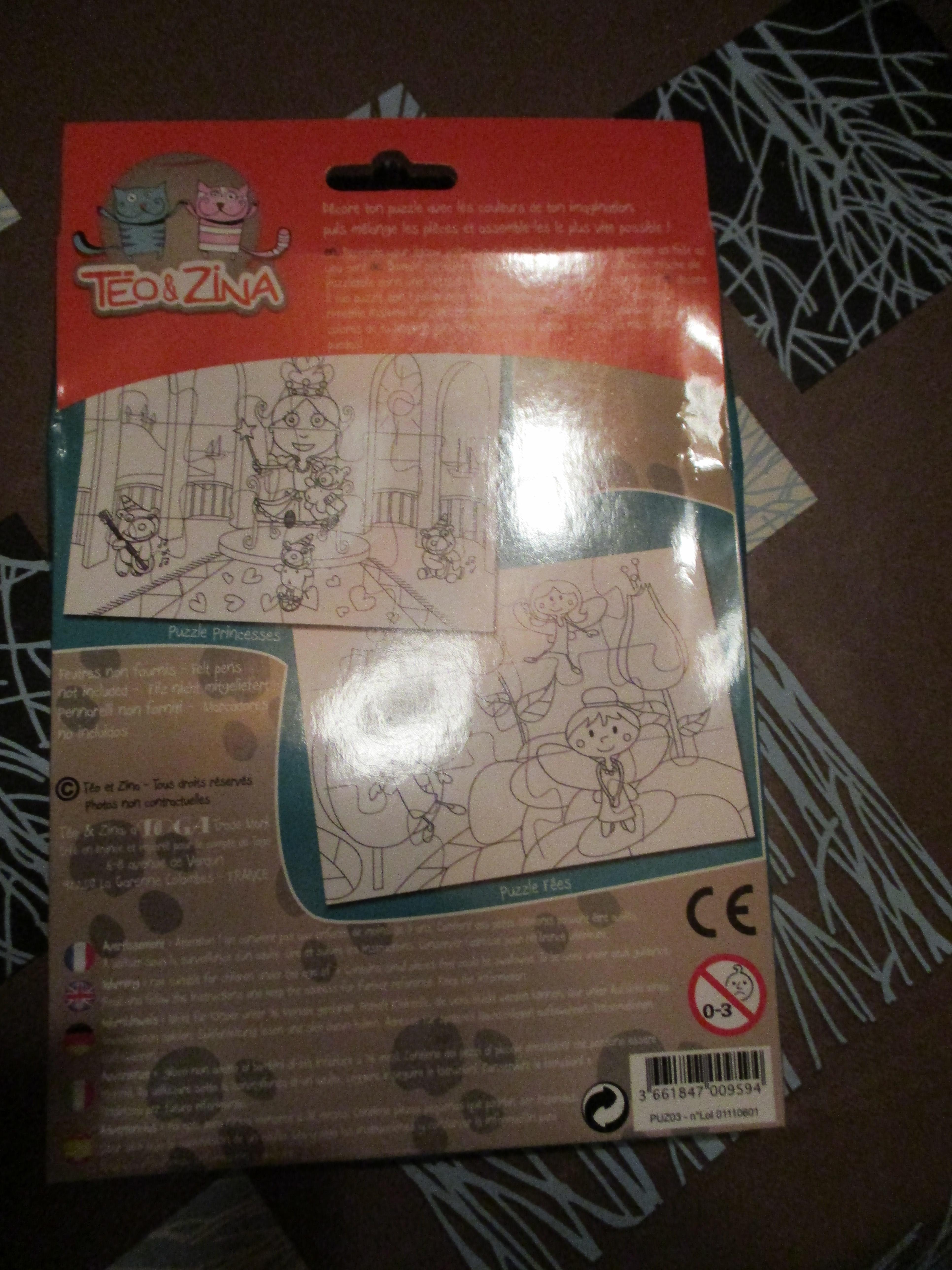 troc de troc boîte 2 puzzle princesse fée à colorier image 1