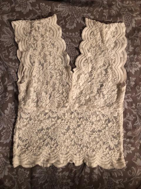 troc de troc (réservé) top sans manches dentelle blanc taille m zara image 1