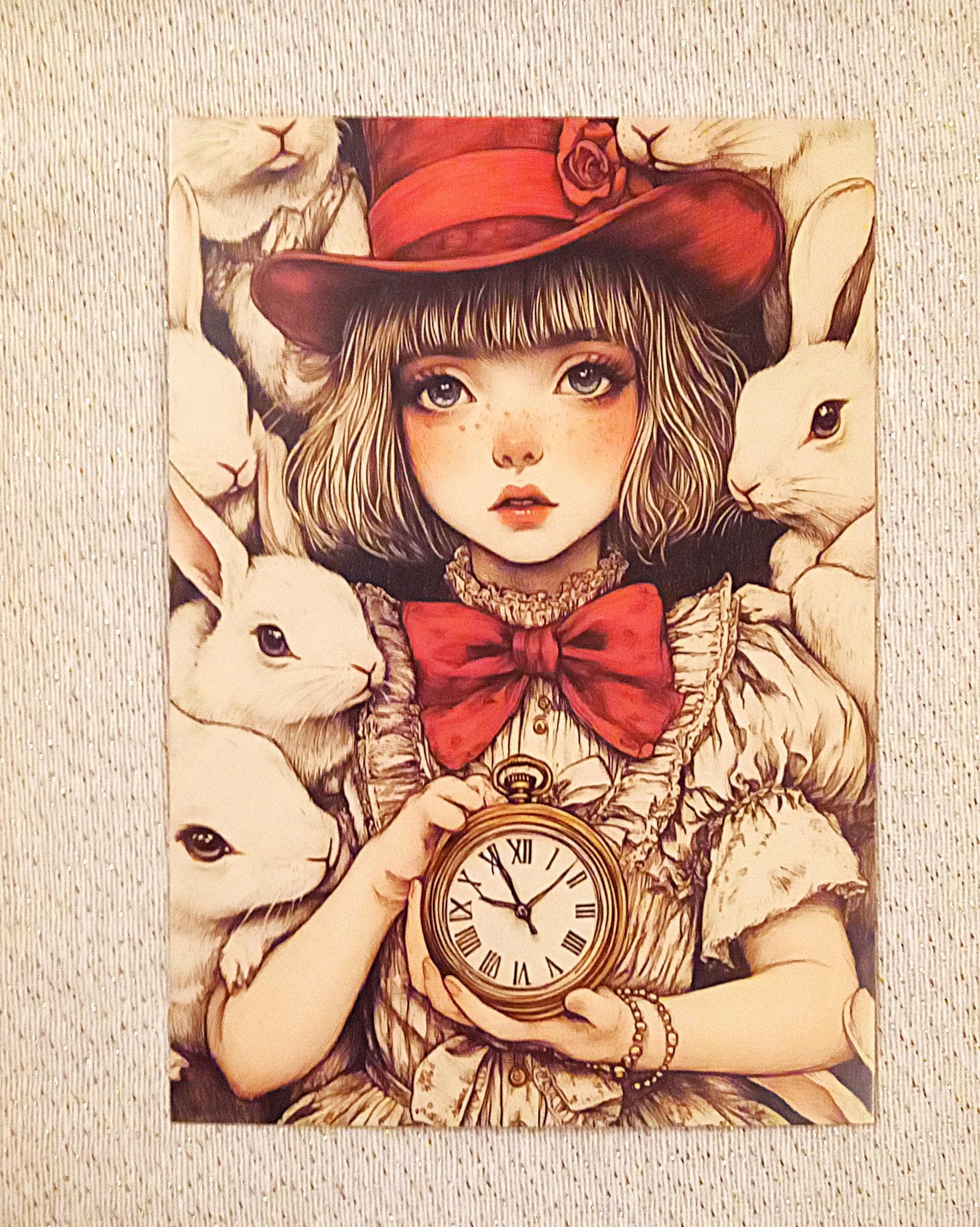 troc de troc carte postale "alice et les lapins blancs". image 0