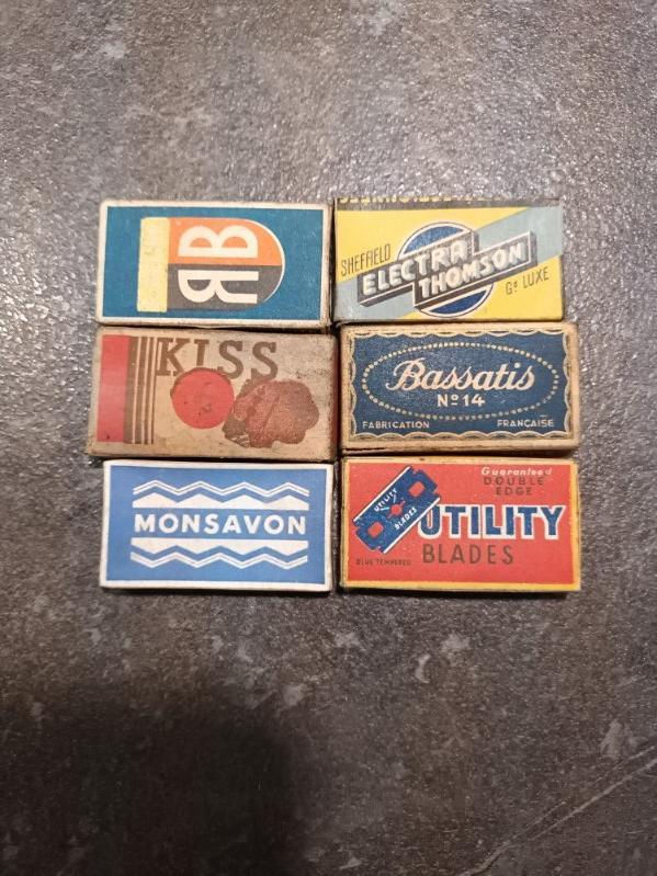 troc de troc 6 boîtes anciennes lames rasoir vintage - collection lot 2 image 0