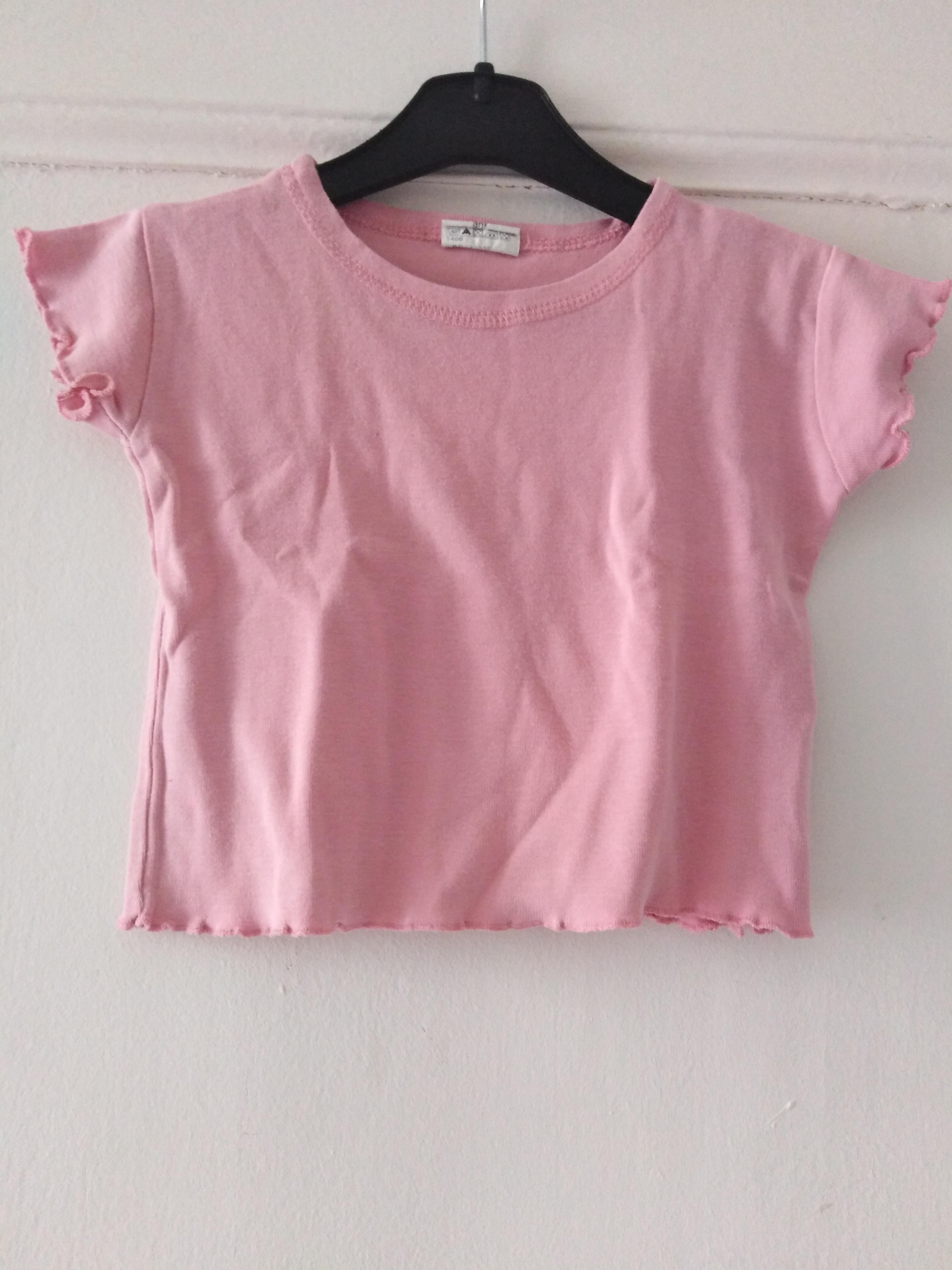 troc de troc t shirt rose ma'chr courte a volant taille 2 ans image 0