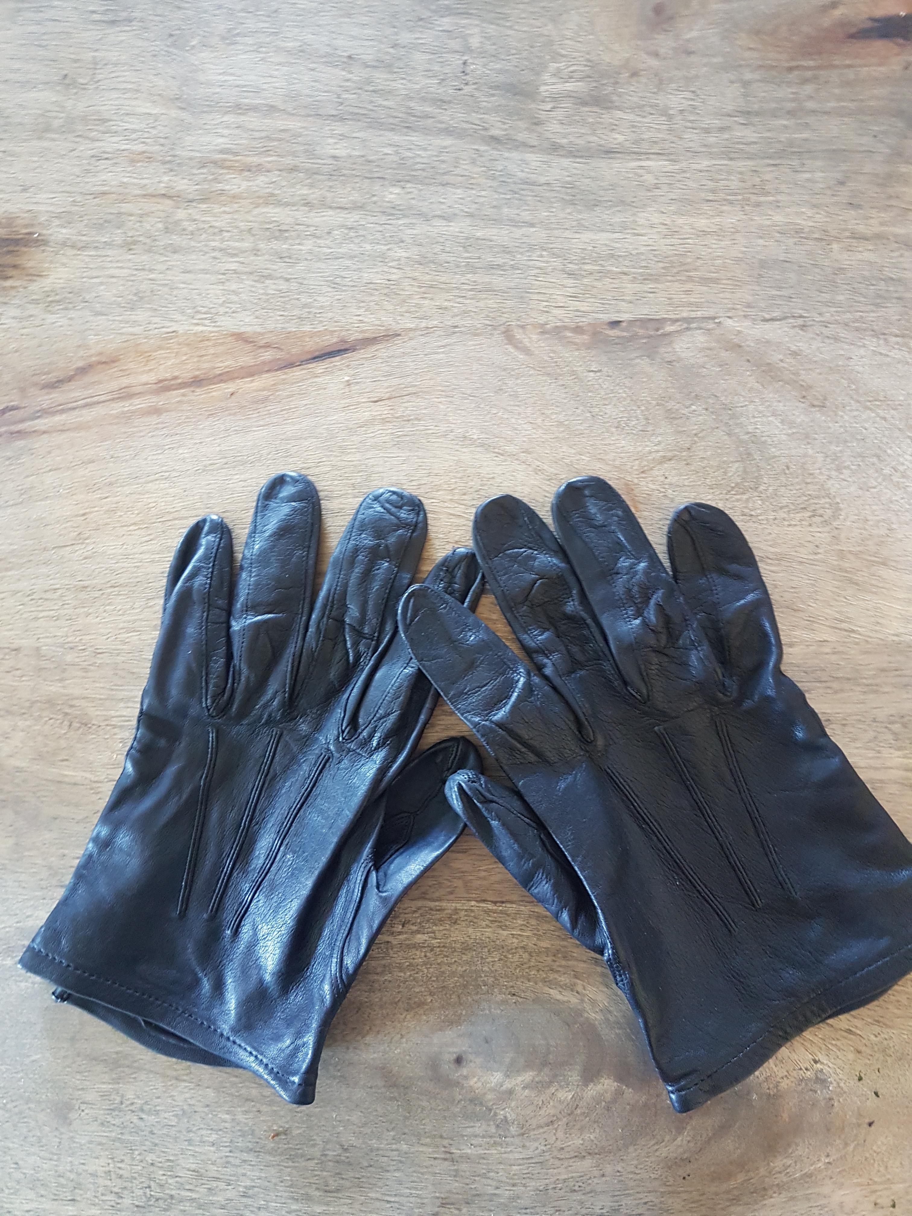 troc de troc gants en cuir noir taille 81/2 image 0