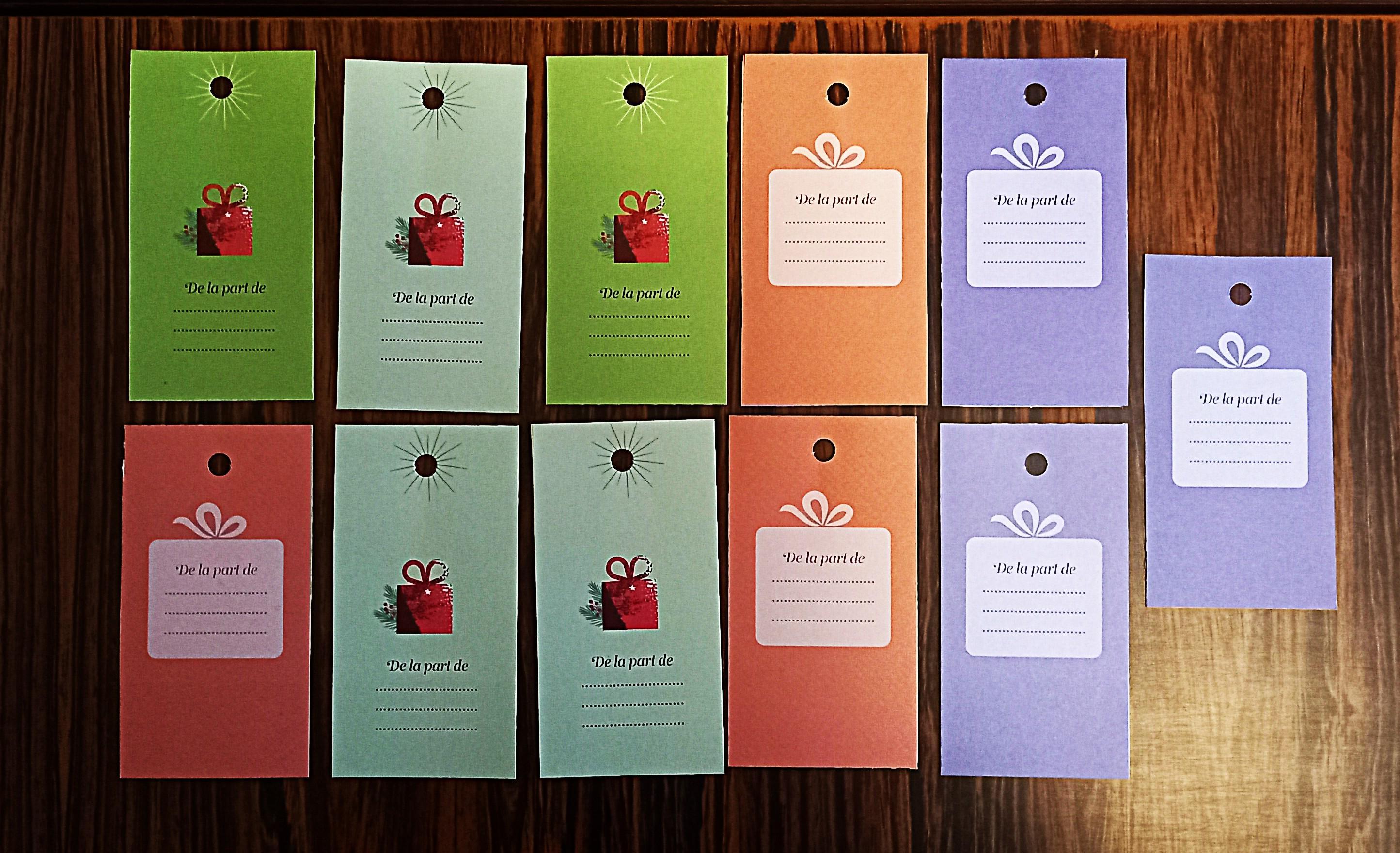 troc de troc etiquettes de noël recto/verso. image 1