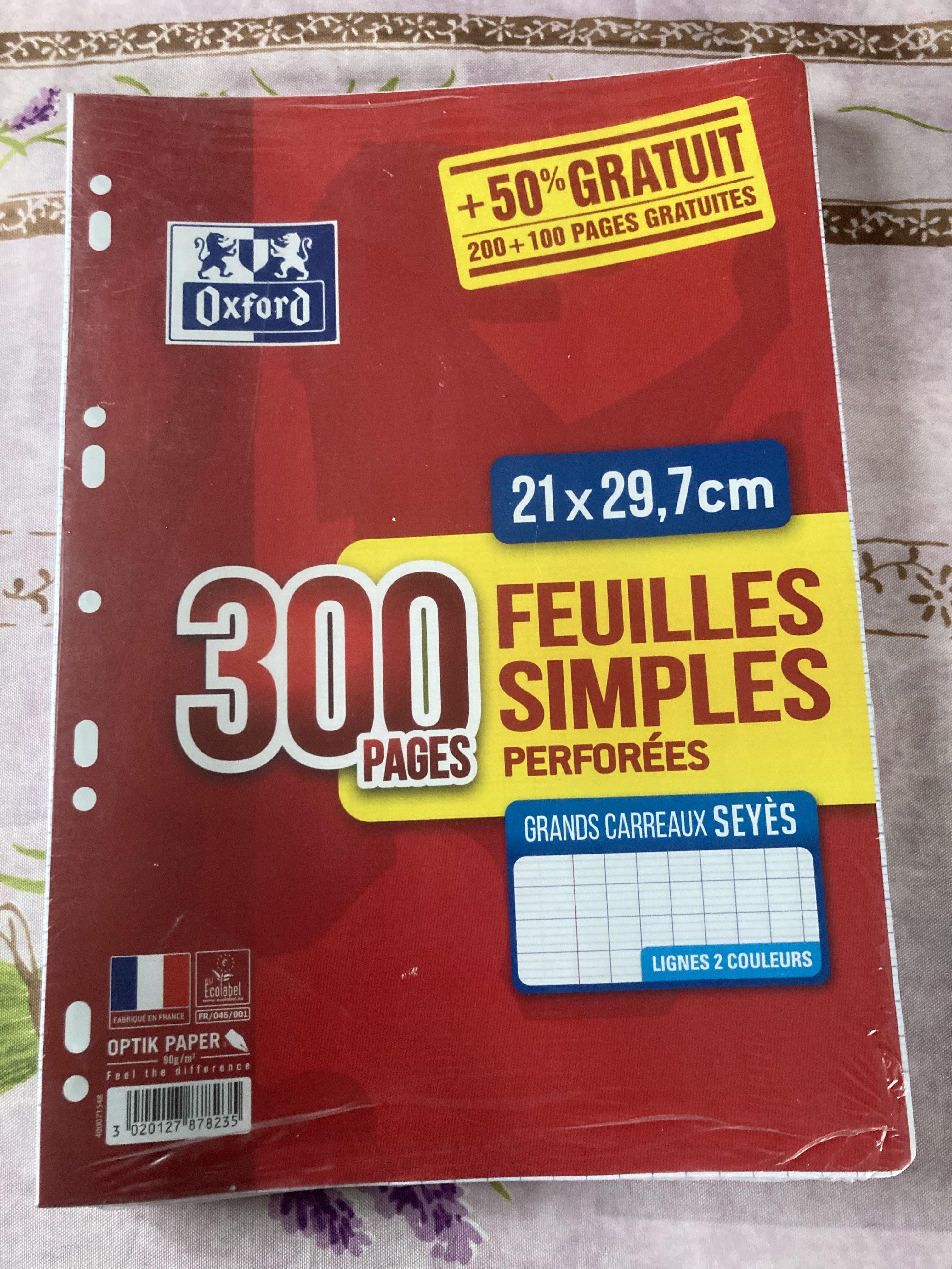 troc de troc paquet neuf 300 feuilles simples image 0