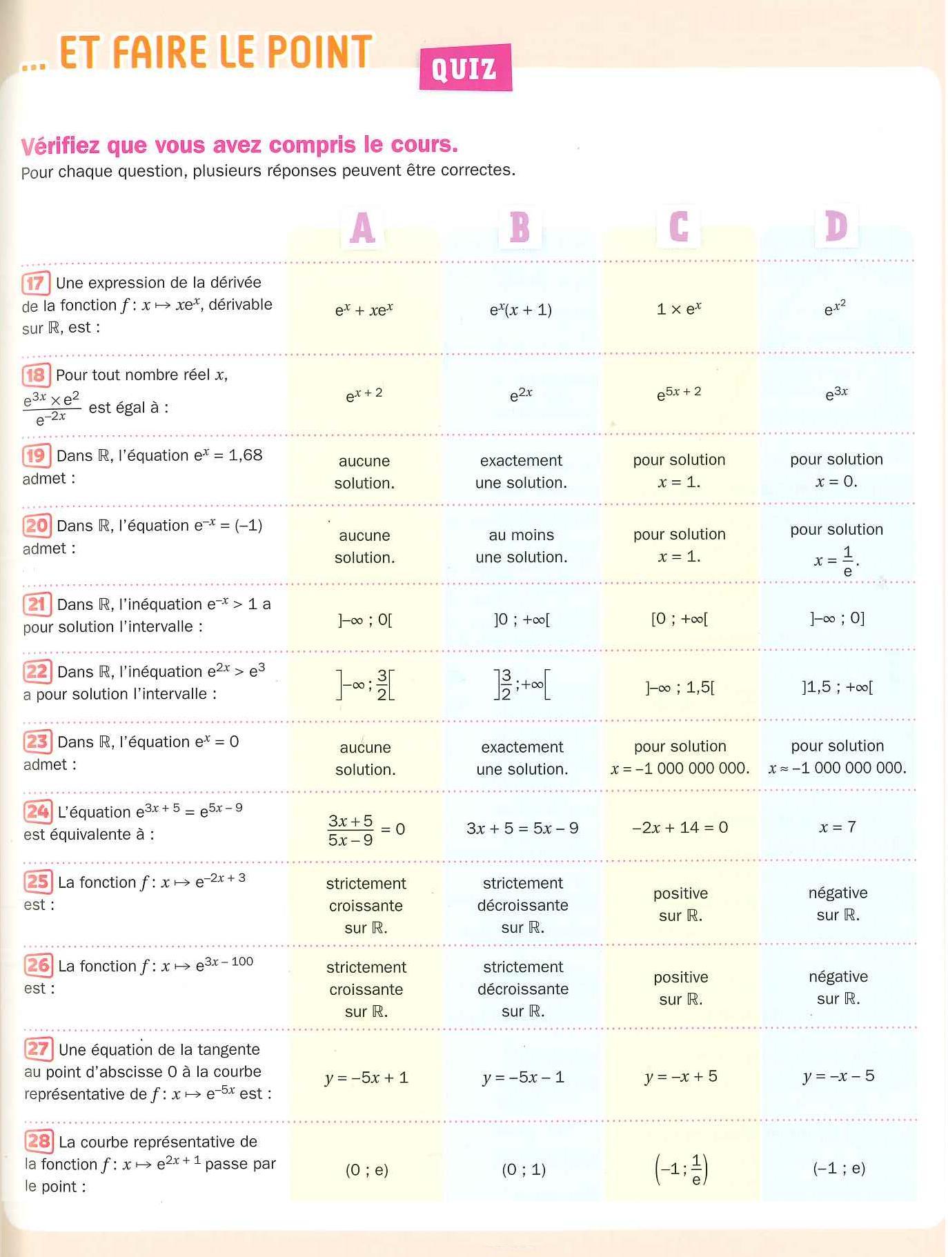 troc de troc quiz fiche exponnentielle pour le bac image 0