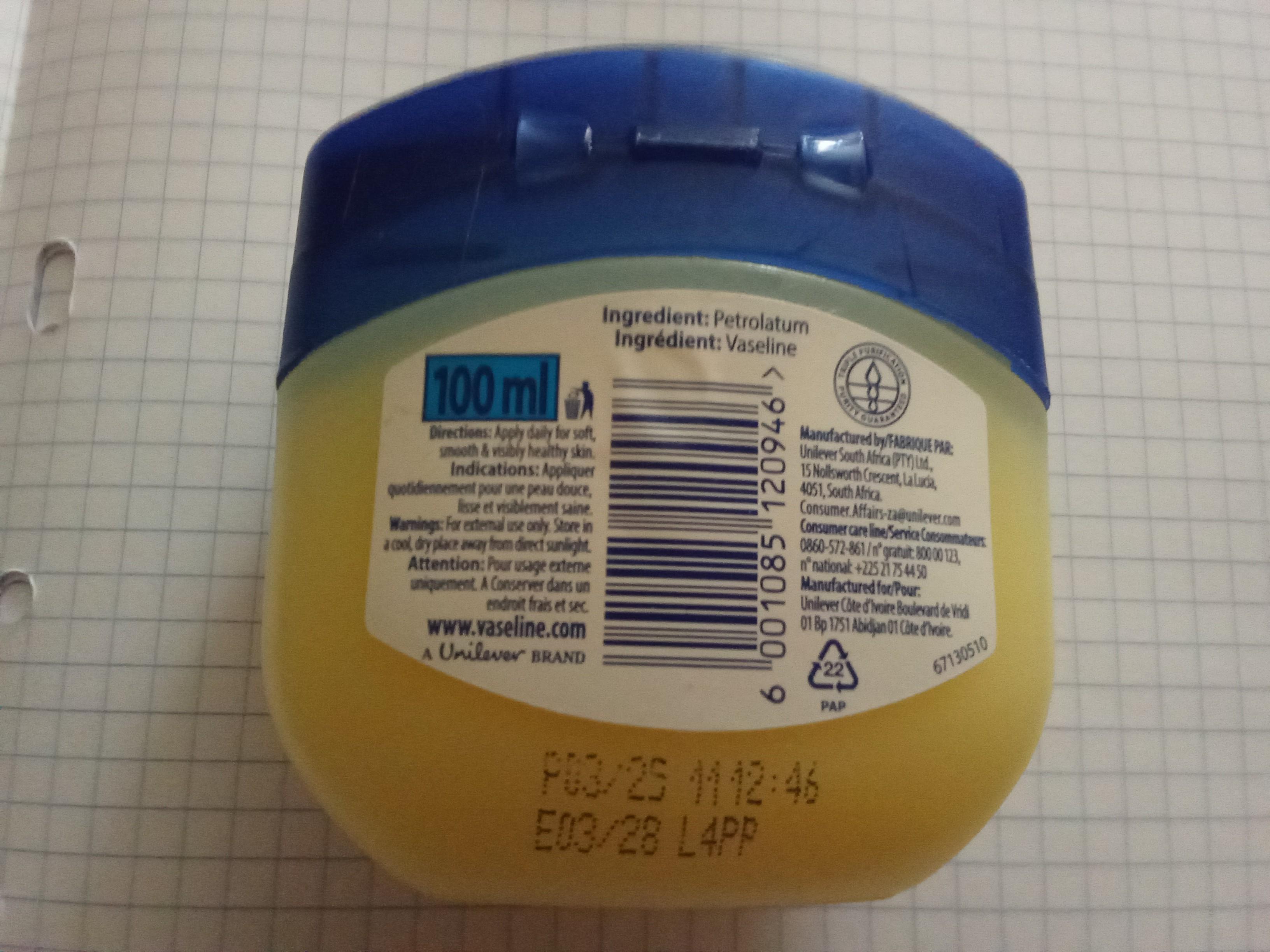 troc de troc pot de vaseline neuf 100 ml image 1