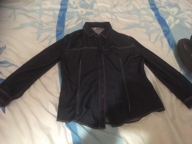troc de troc chemise femme bleu jean taille 40-42 image 0