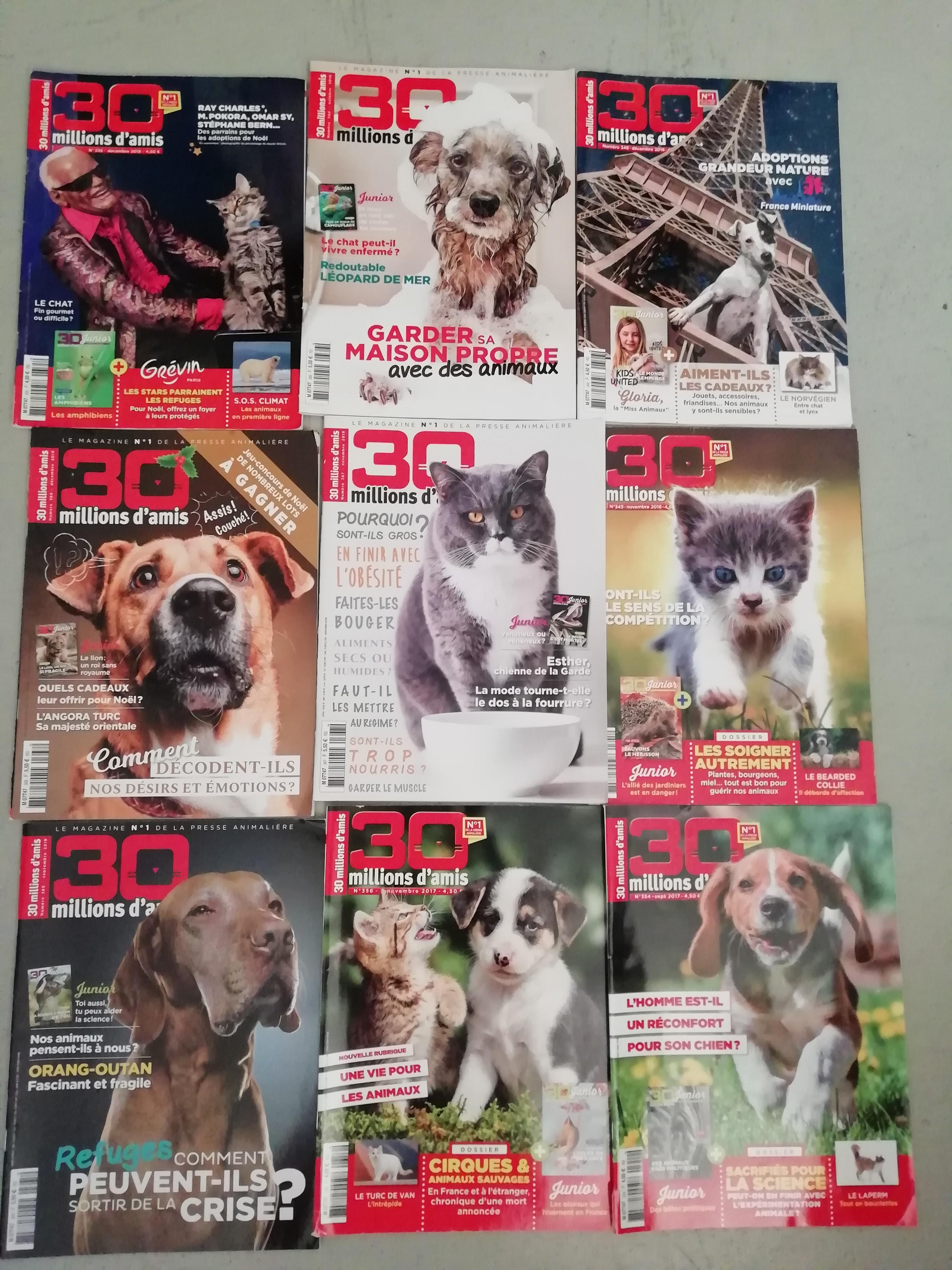 troc de troc lot de 9 magazines 30 millions d'amis image 0