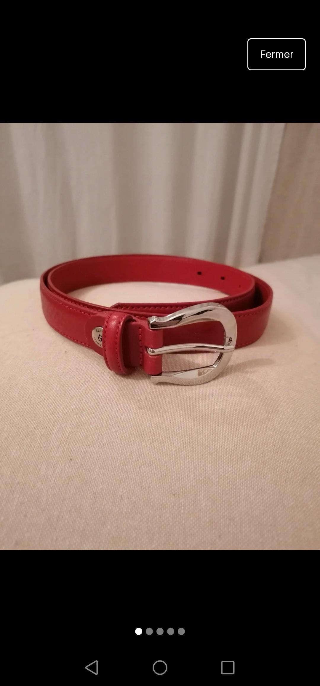 troc de troc ceinture rouge en cuir italien image 0