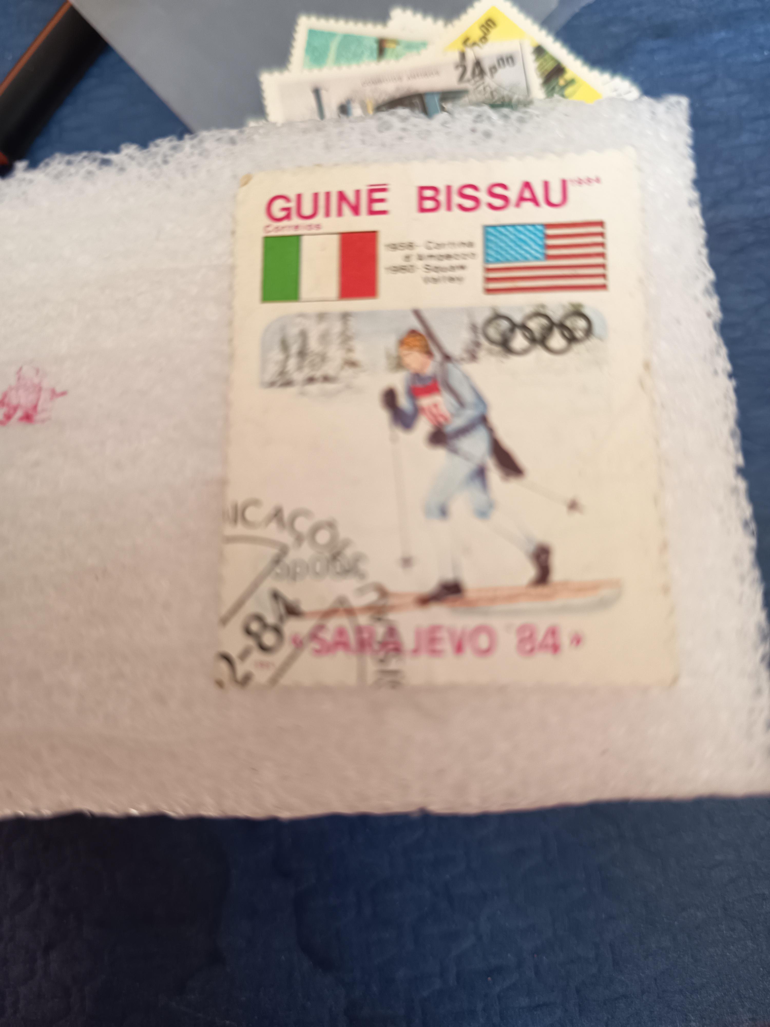 troc de troc lot de cinq timbres guine bissau olympiadas image 1