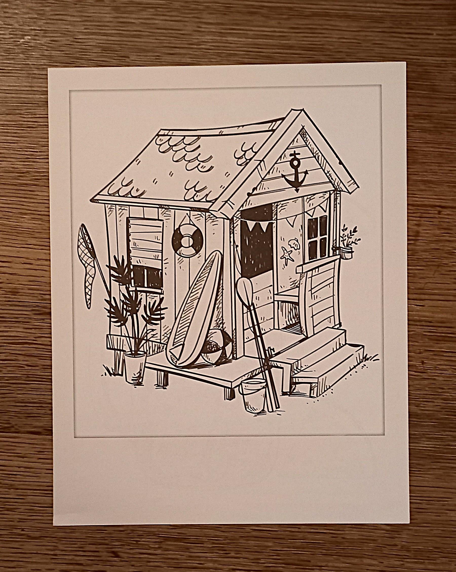 troc de troc coloriage recto/verso. image 1