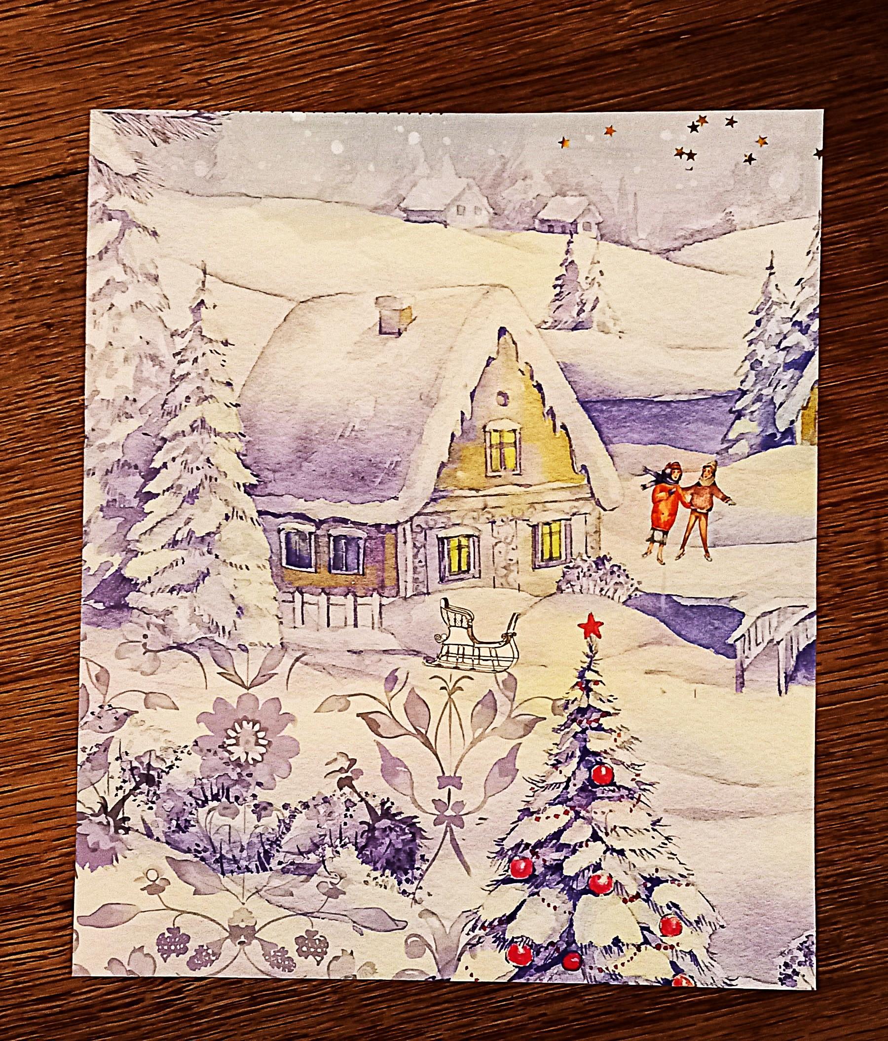 troc de troc papier créatif "noël enneigé". image 0